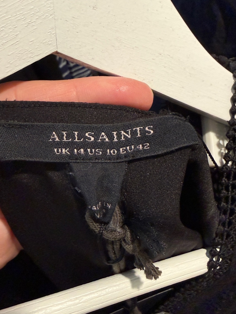 All Saints black Josephine Embroidered Dress - Picture 4 of 5